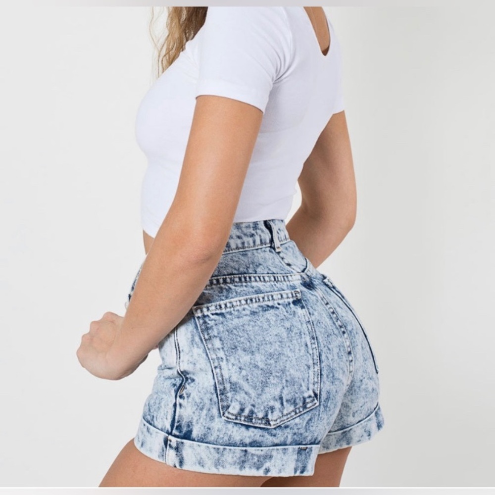 American Apparel Acid Wash Jean Shorts